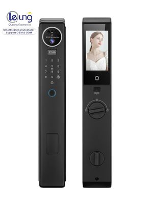 Qleung S959MAX  Face Biometric Video Calling Fingerprint Recognition Key Card Tuya App Fully Automatic Smart Door Lock