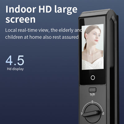 Qleung S959MAX  Face Biometric Video Calling Fingerprint Recognition Key Card Tuya App Fully Automatic Smart Door Lock