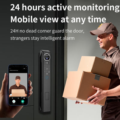 Qleung S959MAX  Face Biometric Video Calling Fingerprint Recognition Key Card Tuya App Fully Automatic Smart Door Lock