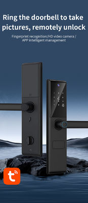Tuya Wifi Camera Fingerprint Code Card Key Multi-unlock Way S829Max Smart Door Lock