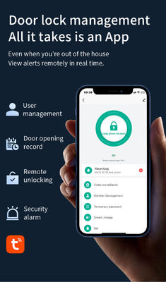 Tuya Wifi Camera Fingerprint Code Card Key Multi-unlock Way S829Max Smart Door Lock