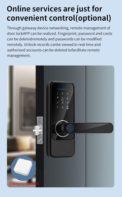S810 Tuya WIFI Fingerprint Card Code Key Digital Lock for Aluminum Doors