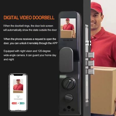 S924Max Smart Home Wifi Lock with Fingerprint Card Code Key Multi-unlock Way for Home