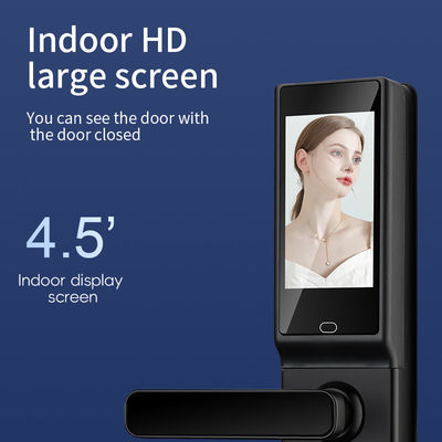 Qleung Tuya Wifi Remote Control HD Camera Video Intercom Fingerprint Card Code Key S819-2Max Smart Home Door Lock