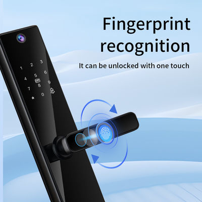 Qleung Tuya Wifi Remote Control HD Camera Video Intercom Fingerprint Card Code Key S819-2Max Smart Home Door Lock