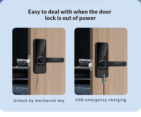 S810 Inteligent Fingerprint Lock Wifi Keys Simple Door Lock Tuya Fingerprint TTlock Smart Home Door Lock