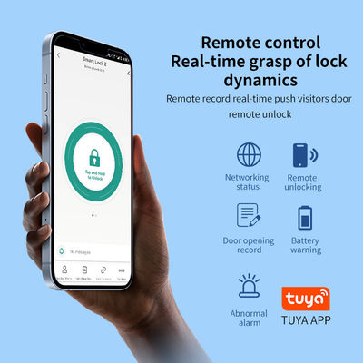S555 Smart Home Door Lock With Card Key Code Tuya Wifi Fingerprint For Home Apartment