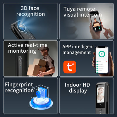 Qleung WiFi APP Fingerprint Card Code Face ID Electronic Lock For Home Apartment