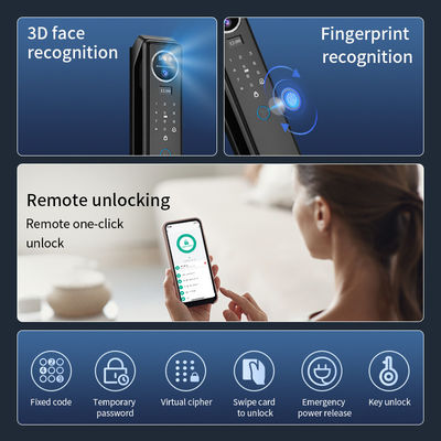 Qleung WiFi APP Fingerprint Card Code Face ID Electronic Lock For Home Apartment