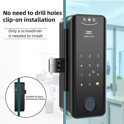 Smart Home Door Lock Tuya Face Recognition Glass Door Lock Digital Lock Fingerprint Password Card Key Door Lock For Home