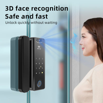 Smart Home Door Lock Tuya Face Recognition Glass Door Lock Digital Lock Fingerprint Password Card Key Door Lock For Home