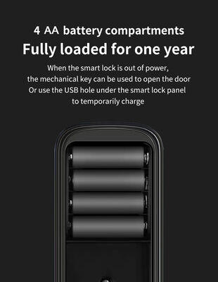 Silver S811 Tuya Smart Door Lock with Fingerprint Unlock and Remote Control for Secure Access