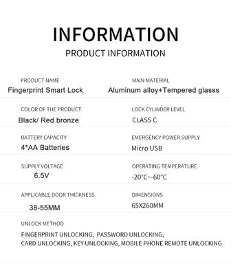 Silver S811 Tuya Smart Door Lock with Fingerprint Unlock and Remote Control for Secure Access