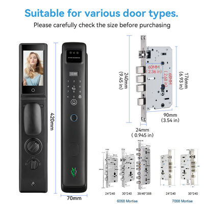 Fully Automatic Lock S958max 3D Face Recognition Palm Vein Fingerprint Password Card Unlock Tuya Smart Door Lock 