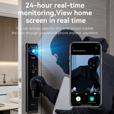 Qleung S555 Fully Automatic Intelligent Lock Active Video Calling Via Tuya App Smart Home Door Lock