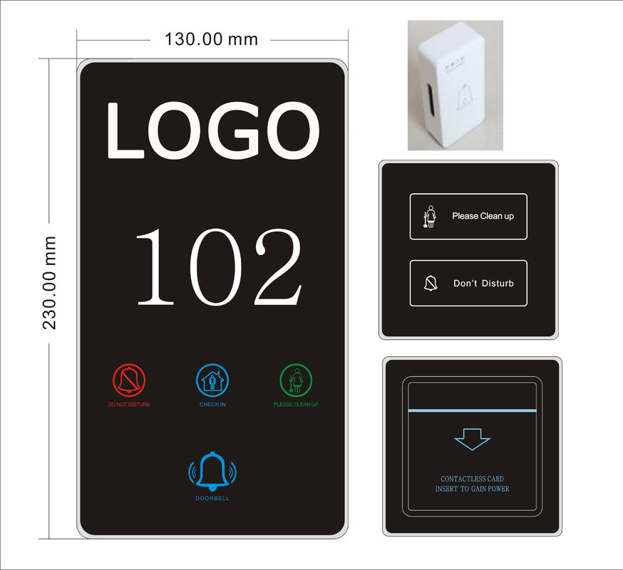 Customized Hotel Doorplate Switch With DND Switch Light Touch Switch For Hotels