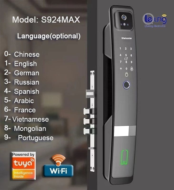 3D Face ID Door Lock Aluminum Alloy Smart Door Lock Face Recognition