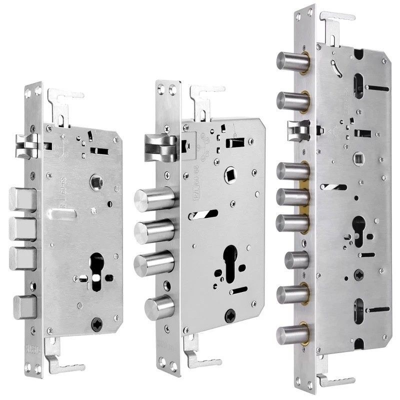 Stainless Steel Door Electronic Keyless Lock Body For Home Smart Sliding Door Mortise