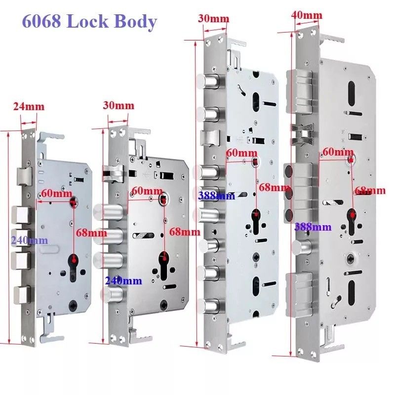 Stainless Steel Smart Lock Mortise 3585/6085/6068/5050/5572 Fingerprint Door LockBody Wifi Lock Castle