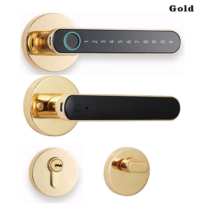 CE ROHS Fingerprint Door Lock Zinc Alloy Bluetooth Smart Door Lock