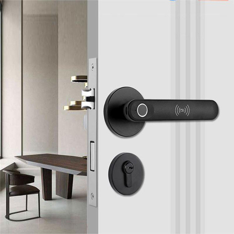 Electronic Fingerprint Password Card Keyless Tuya APP Remote Control Entry Smart Door Lock