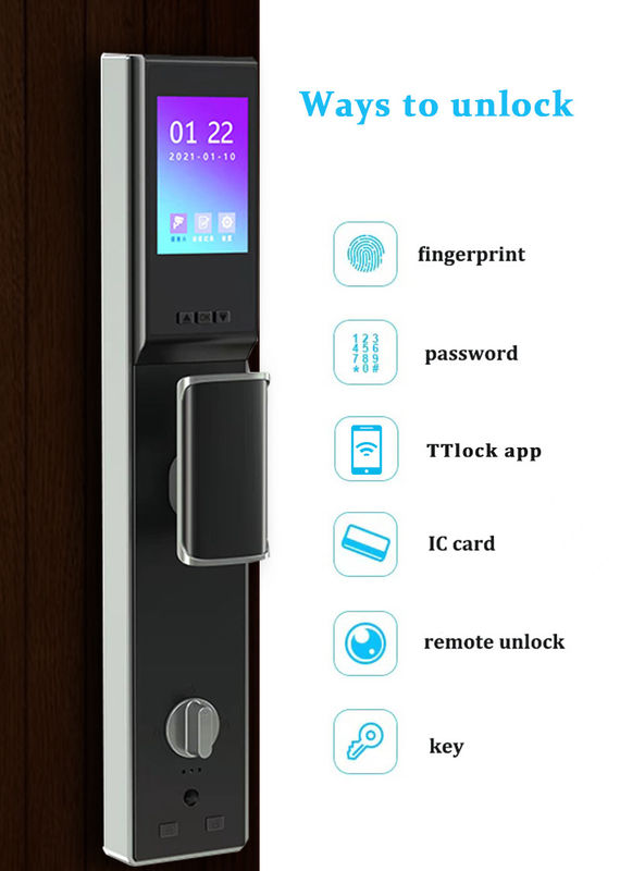 6068 Mortise Smart Camera Lock TTLock Fingerprint Code Card For Home