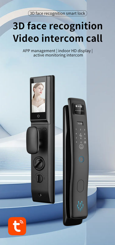 Video Intercom Tuya Wifi Doolock 3D Face Automatic Camera Lock 6068mortise Cerradura For Home Security