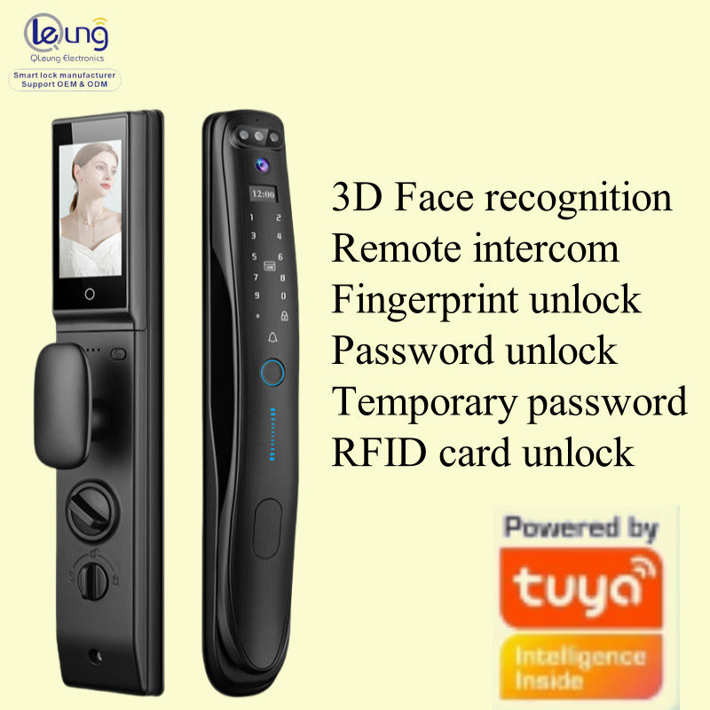 Qlleung S931MAX Automatic 3D Face ID Video Intercom Fingerprint Card Key Code Tuya APP Remote Control Smart Door Lock 