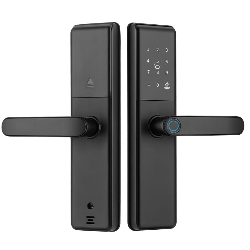 Qleung S851 Smart Home Door Lock Tuya APP Remote control Fingerprint Password Card Key Unlock