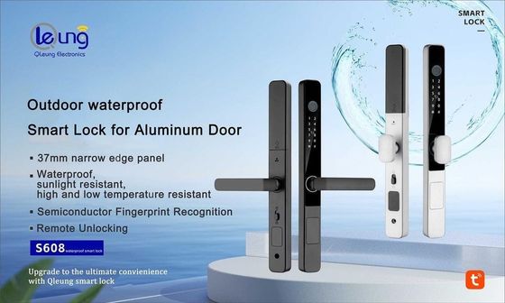 Khóa ngón tay chống nước IP65 Khóa cửa ngón tay màu đen bạc
