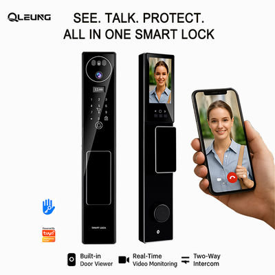 Nhận dạng khuôn mặt 3D Tuya APP Camera Intercom Biometric Fingerprint Khóa thông minh cho nhà